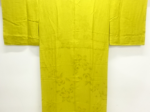 花模様織出し単衣長襦袢